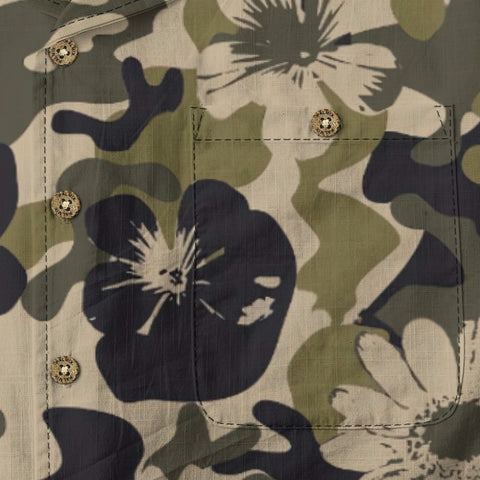 Camouflage olive floral