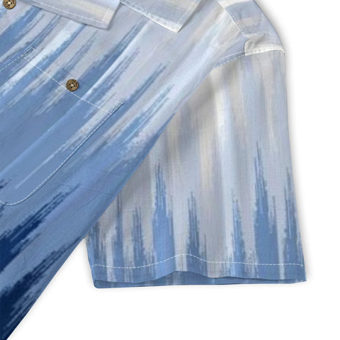 Blue Gradient Hawaiian Shirt
