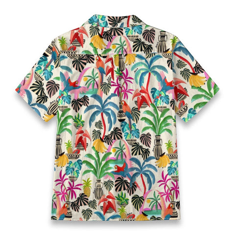 Tropical Parrot & Palm Hawaiian Shirt