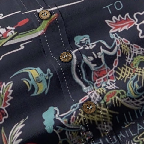 Tropical wonderland adventure Hawaiian hand-painted art shirt