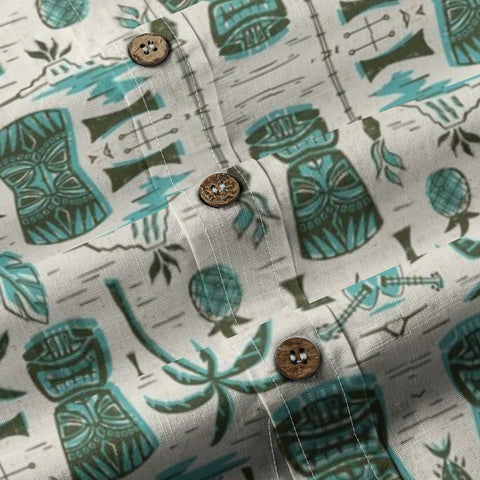 Tiki Spirit – Tribal Totem & Palm Hawaiian Shirt