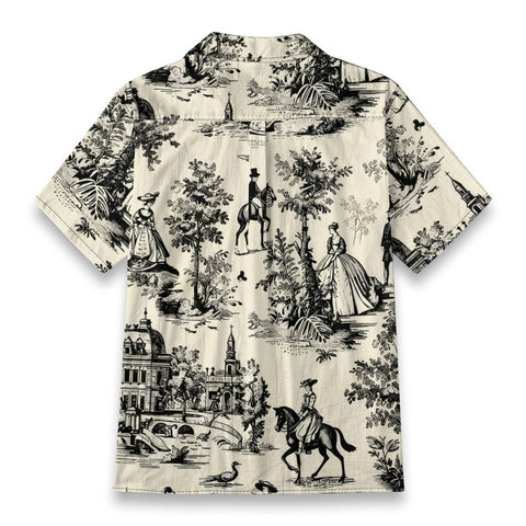 Vintage Toile de Jouy Hawaiian Shirt