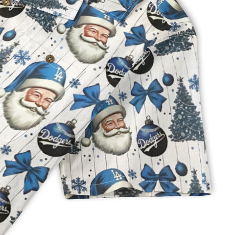 Blue Santa Claus with wind chimes
