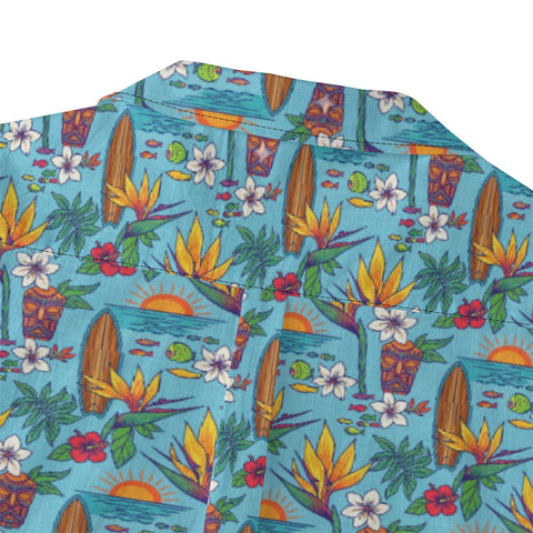 Tiki & Surfboard Hawaiian Shirt
