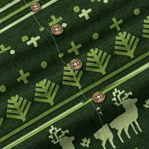 Green Retro Christmas Knit Pattern