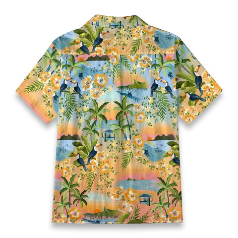 sunset paradise jungle bird