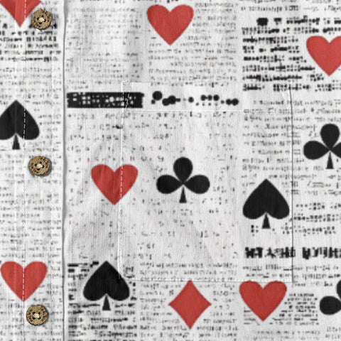 Retro Poker & Newspaper Pattern