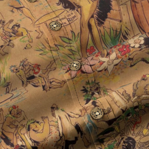 Tiki Tribune – Vintage Newspaper long-sleeve shirt