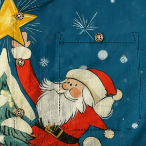 Santa Christmas Tree Hawaiian Shirt