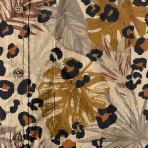 Wild Tropics – Palm Leaf Leopard Print Hawaiian Shirt