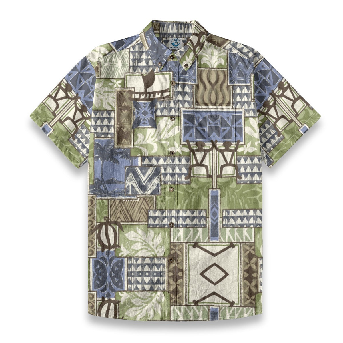 Retro Tribal TIKI Jungle Print Hawaiian Shirt