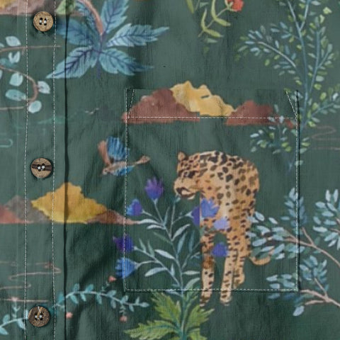 Jungle Secret Language, – Wild Hunting Hawaiian Print Shirt