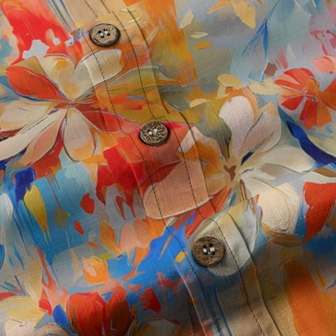 Island Flower Flames – Floral Shirt with Floral Artistic Sense