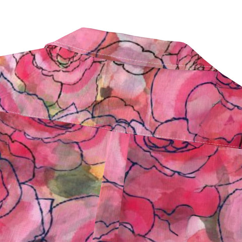 Blush Rose Watercolor Hawaiian Shirt