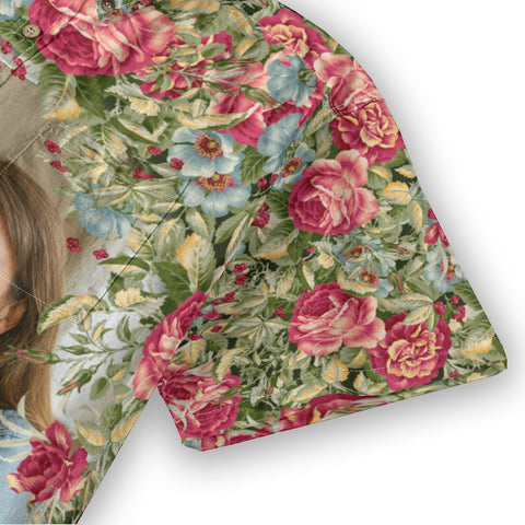 Personalized Hawaiian Shirt with Photo, Custom Hawaiian Shirt,Vacation Tropical Pattern Shirt for Men Women - The Palmix