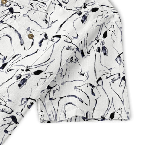 Retro ink painting puppy