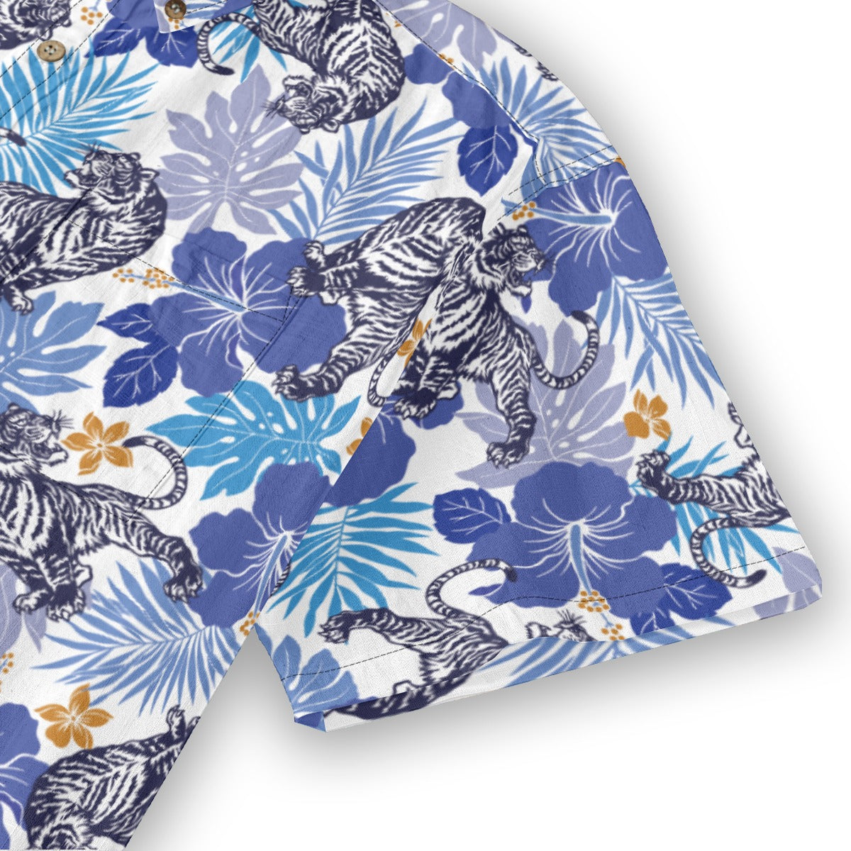 Poetic Oriental Tiger & Hibiscus Floral Shirt