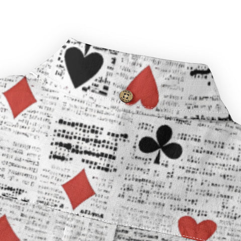 Retro Poker & Newspaper Pattern