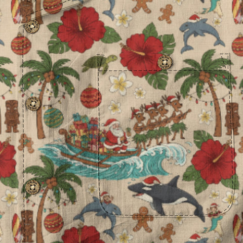 Santa’s Tropical Christmas Hawaiian Shirt