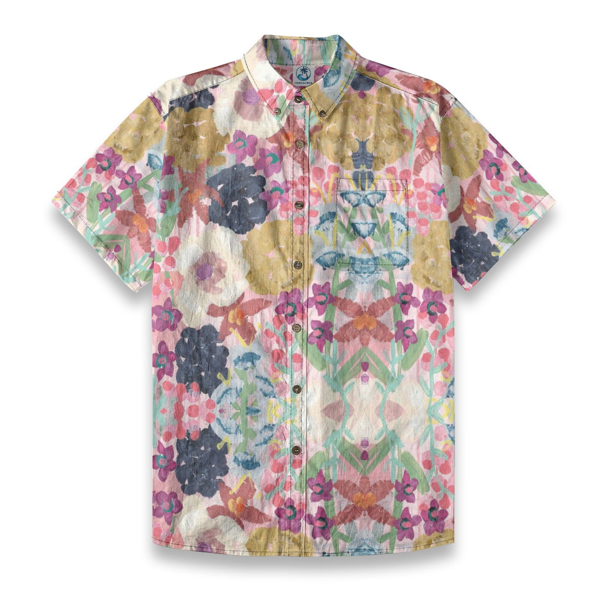 Pastel Paradise – Watercolor Art Tropical Plant Hawaiian Print Shirt