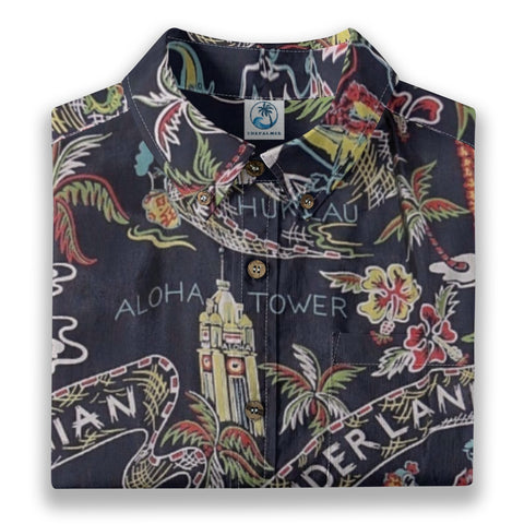 Tropical wonderland adventure Hawaiian hand-painted art shirt