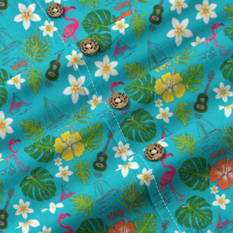 Flamingo & Floral Hawaiian Shirt