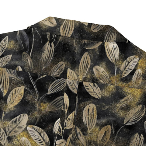 Retro Artistic Dark Leaf & Gold