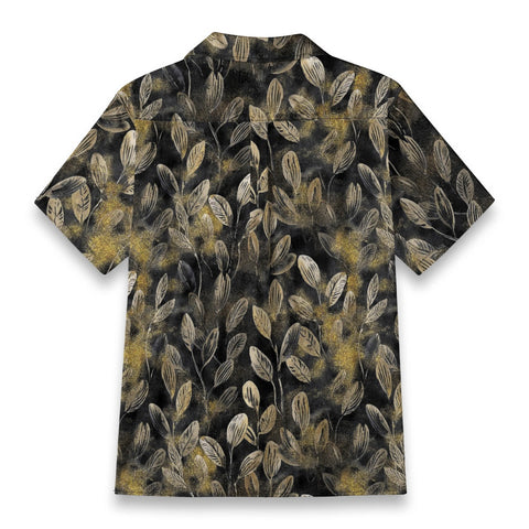 Retro Artistic Dark Leaf & Gold