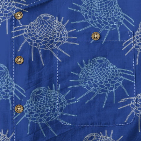 Blue rhyme dolphin painting scroll