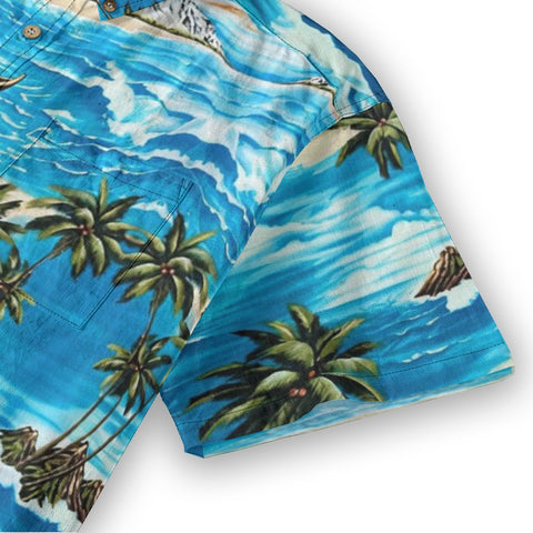 Hawaii tropical island style retro island printed shirt