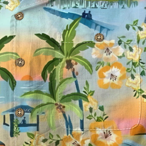 sunset paradise jungle bird