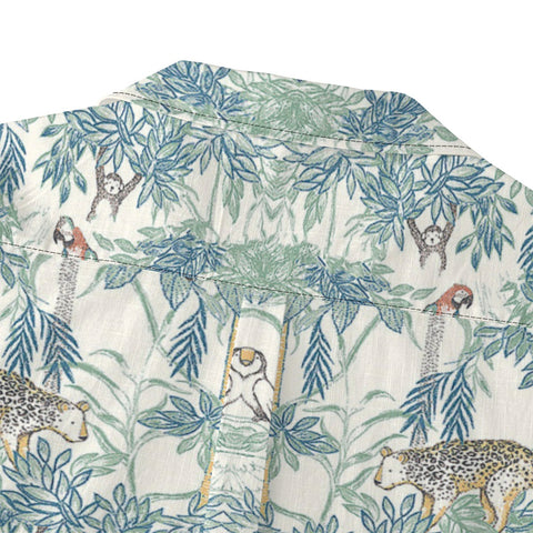 Light green brown tropical painting