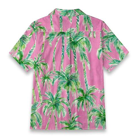 Pink Palm Tree Hawaiian Shirt