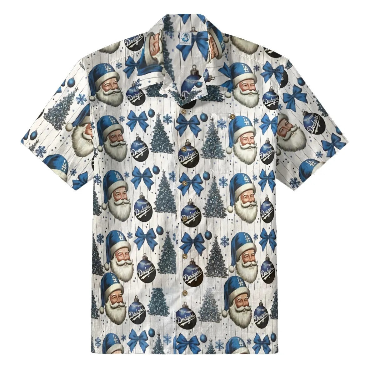 Blue Santa Claus with wind chimes