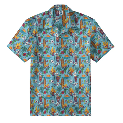 Tiki & Surfboard Hawaiian Shirt