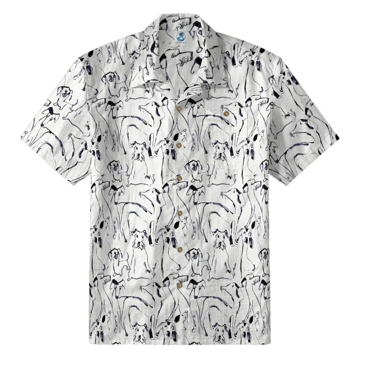 Retro ink painting puppy