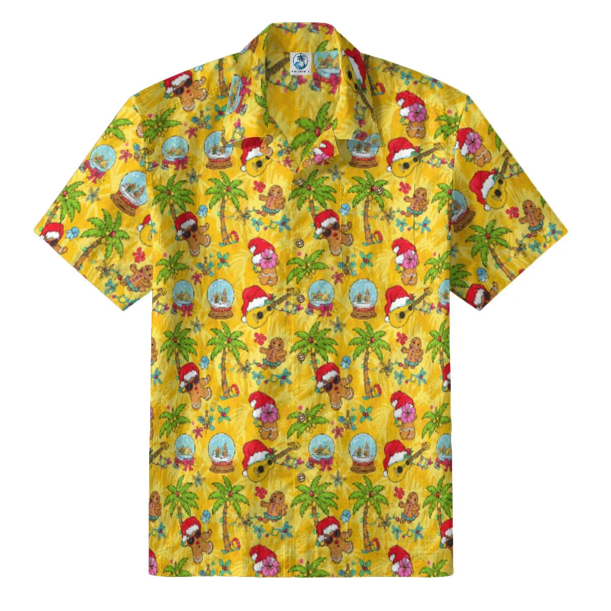 Gingerbread & Palm Hawaiian Shirt