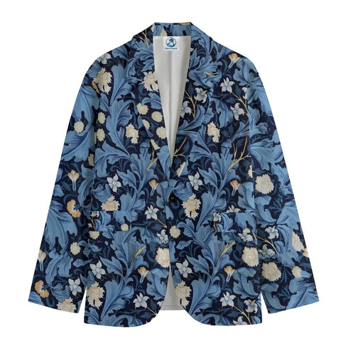 William Morris Navy Botanical Blazer