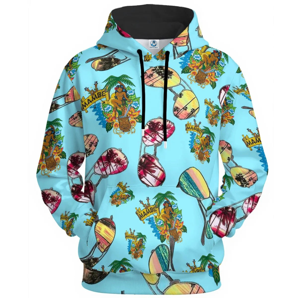 Classic Hawaiian unisex print hoodie