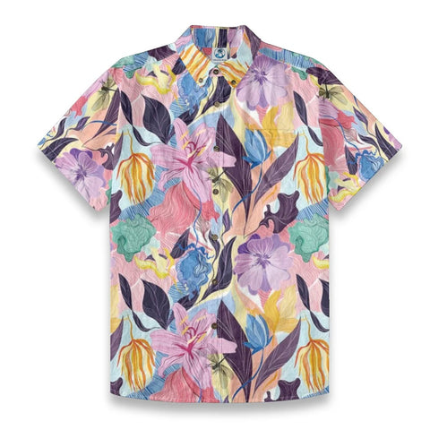 Hand-painted lily tropical xing'q printed Shirt