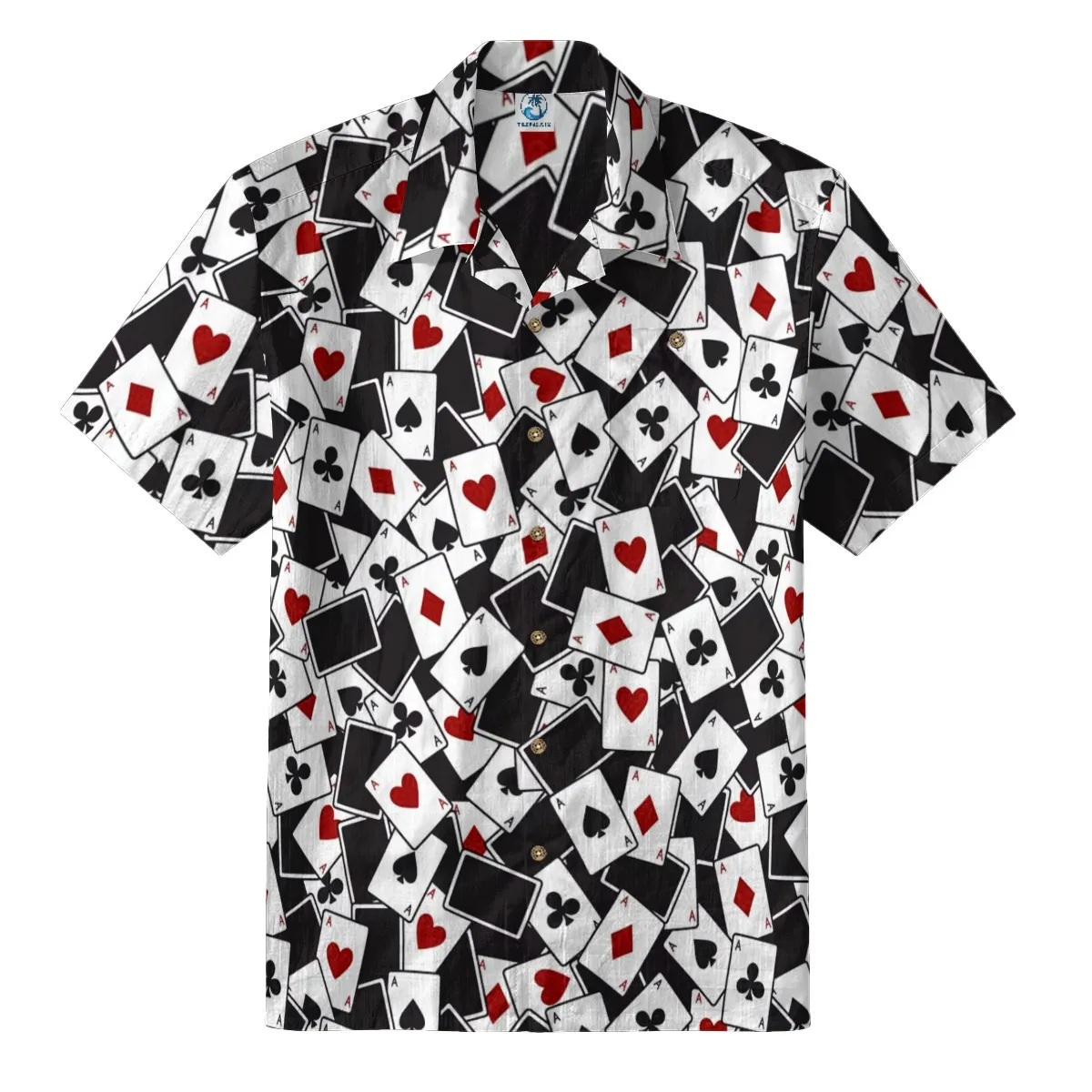 Poker Card Collage Hawaiian Shirt
