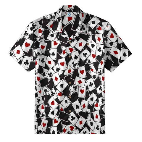 Poker Card Collage Hawaiian Shirt