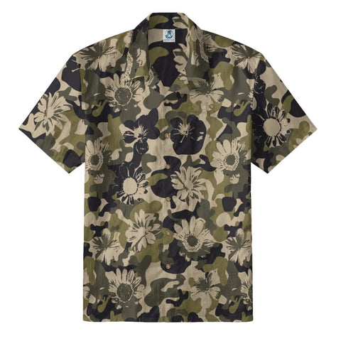 Camouflage olive floral