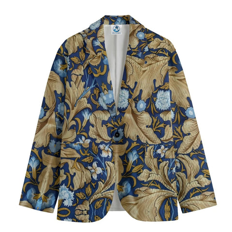 William Morris Blue-Gold Botanical Blazer