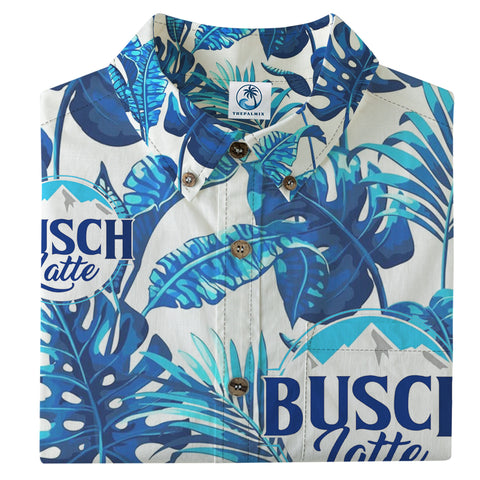 Hawaiian beer atmosphere tropical plant aloha print shirt