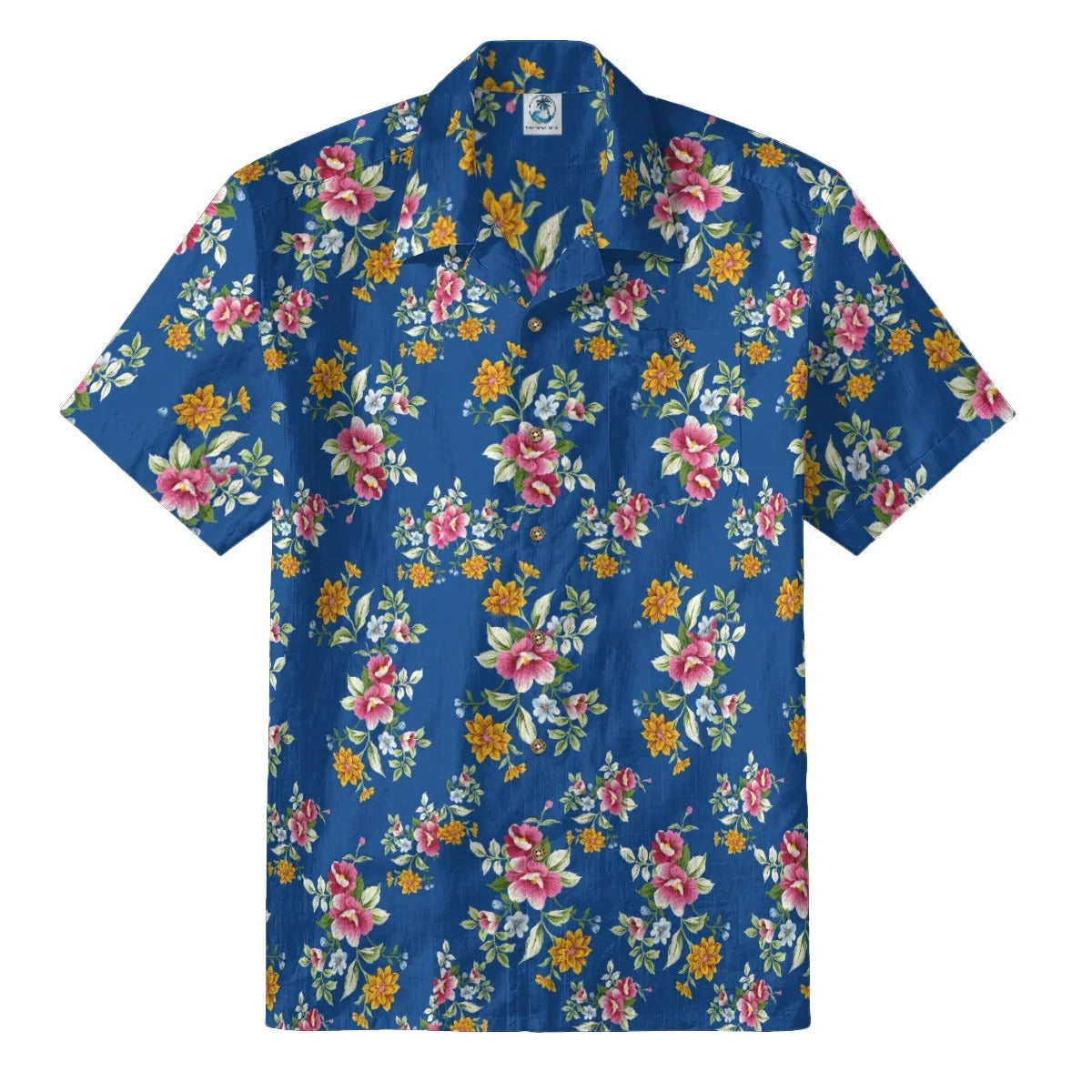 Retro blue rhyme flower border