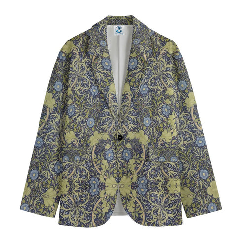 William Morris Blue-Green Botanical Blazer