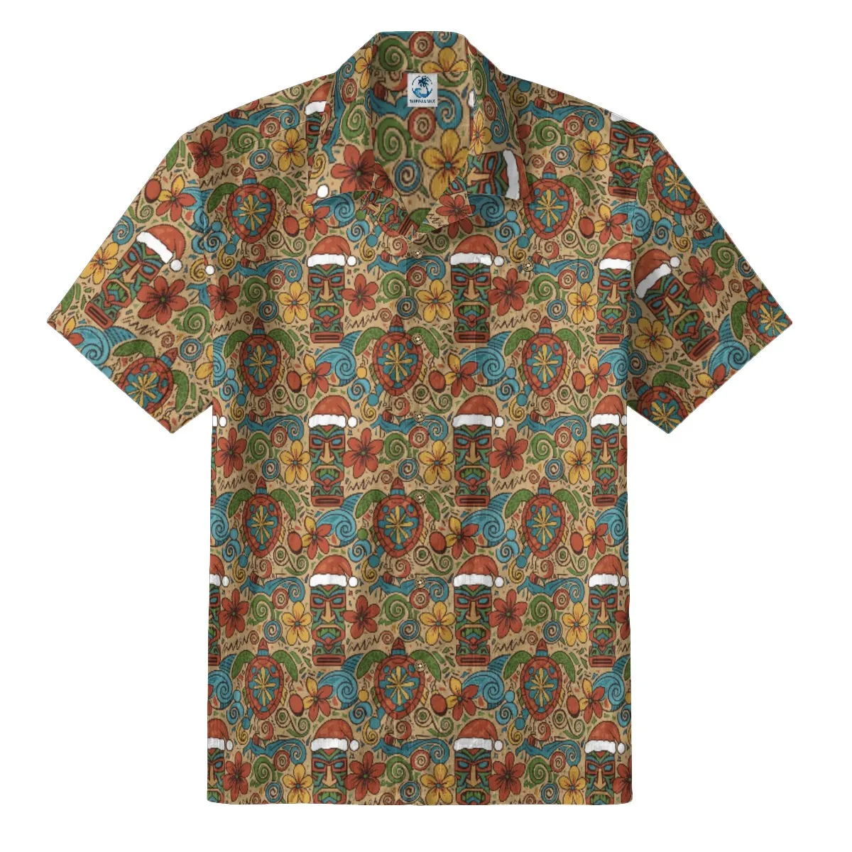 Tiki Santa Hawaiian Shirt
