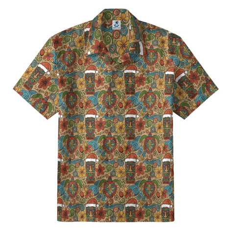 Tiki Santa Hawaiian Shirt