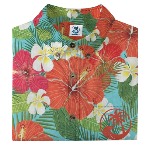 Passionate and unrestrained Hawaiian plant printed shirt